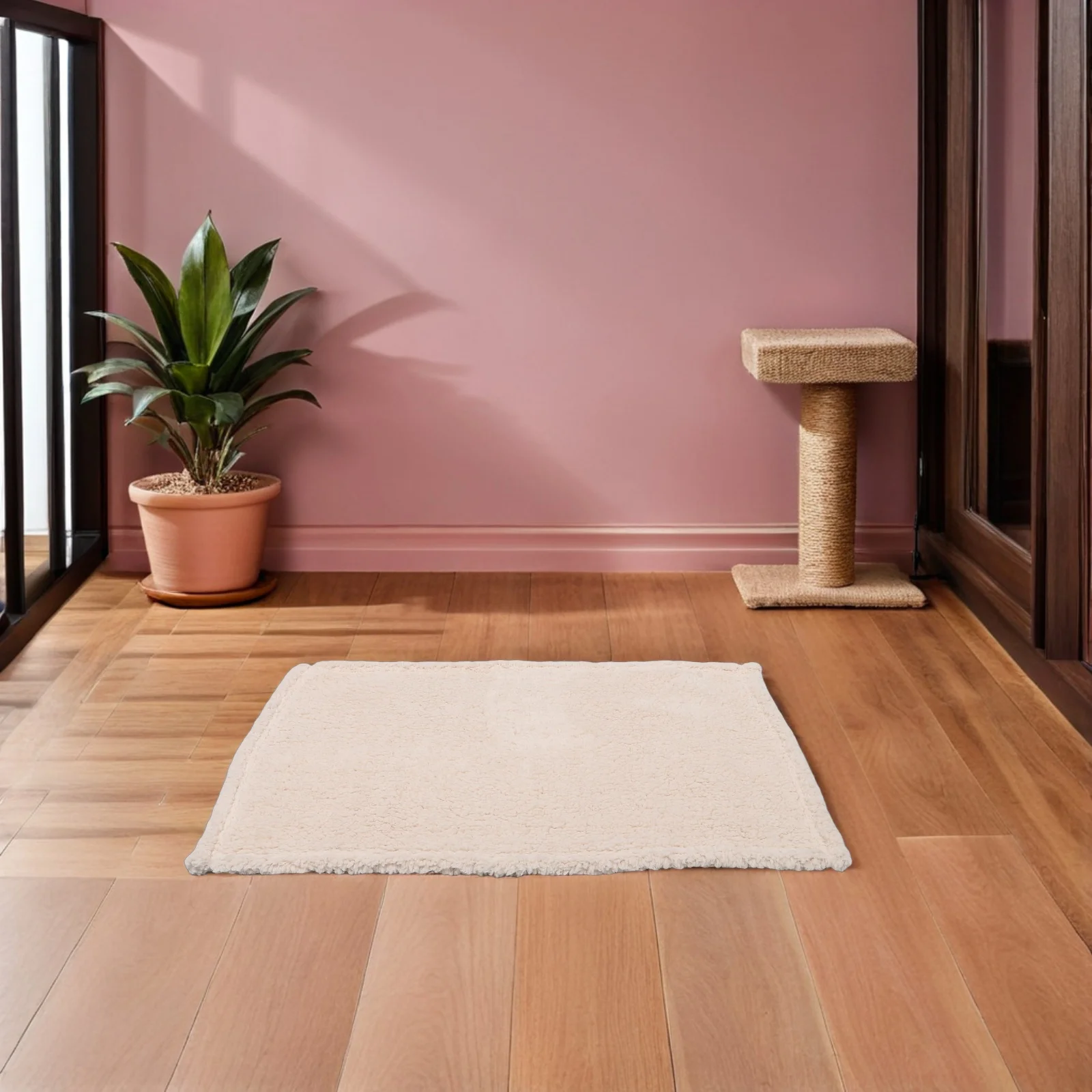 

Pet Warming Blanket Soft Coral Fleece Rectangular Dog Cat Mat for Kennel Crate Couch Indoor Travel Throw Warming Dog Blanket