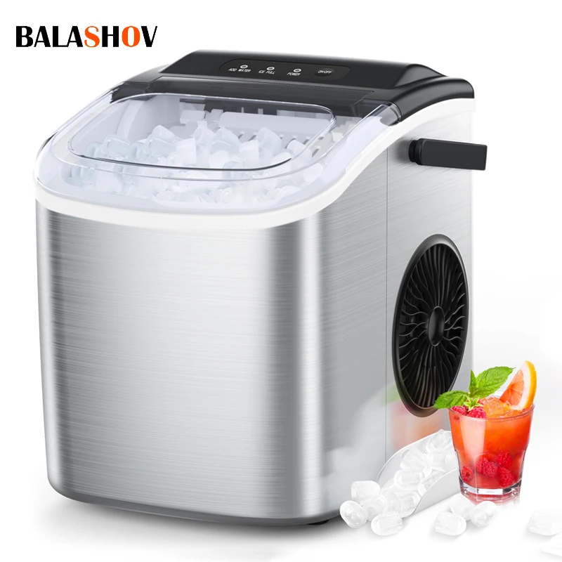 Ice maker Electric bullet cylindrical Ice Cube Maker via Ice Scoop Automatic mini ice making Machine for Bar Home Kitchen Office