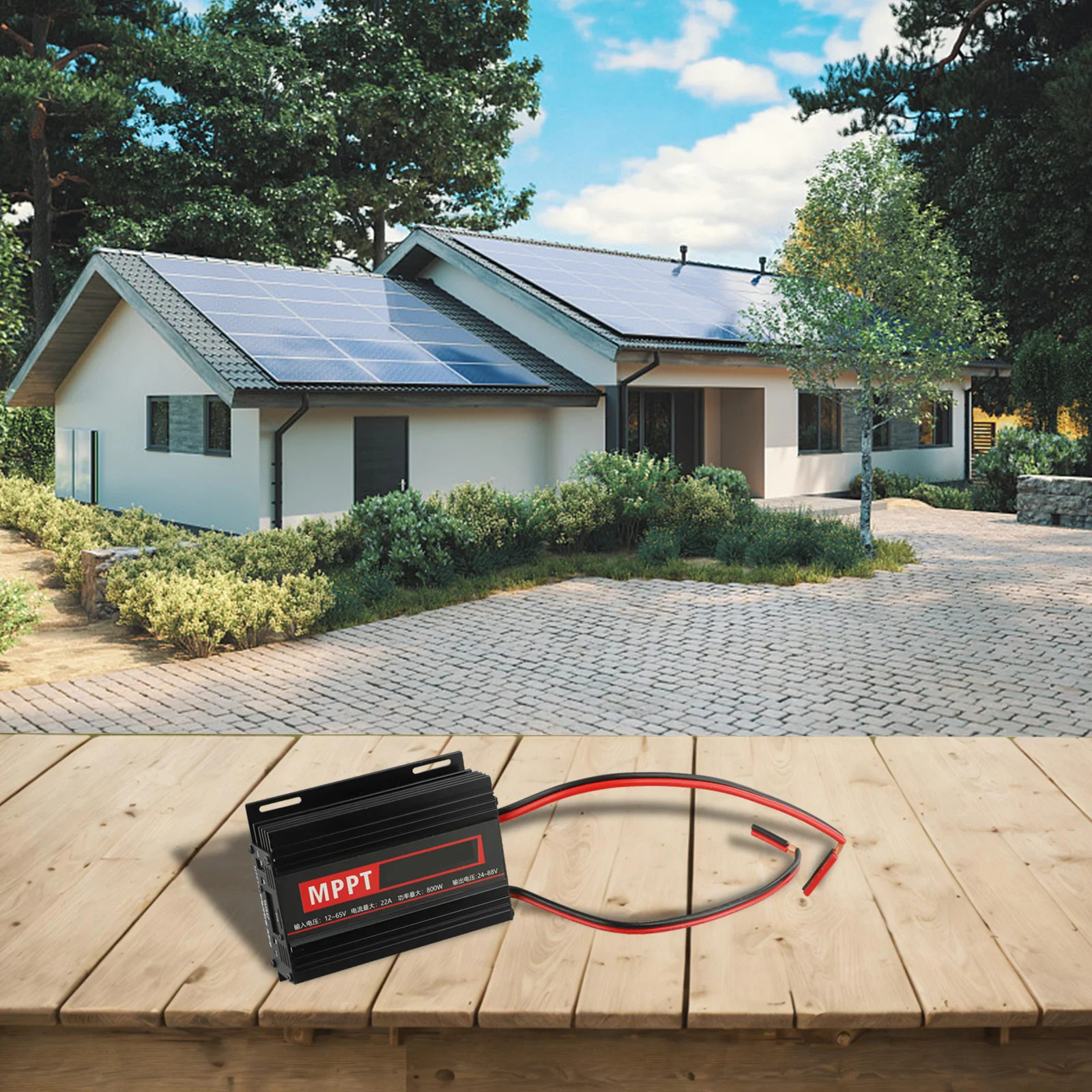 

Charging Efficiency Temperature Control 123*86*39mm Solar Boost Controller Rated Voltage 12 65V Child Lock Function