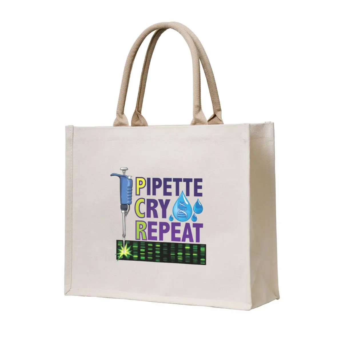 

Pipette Cry Repeat PCR Design for DNA Biotechnology Lab Scientists Version 2 Tote Bag Women bags Canvas shopper bag women canvas