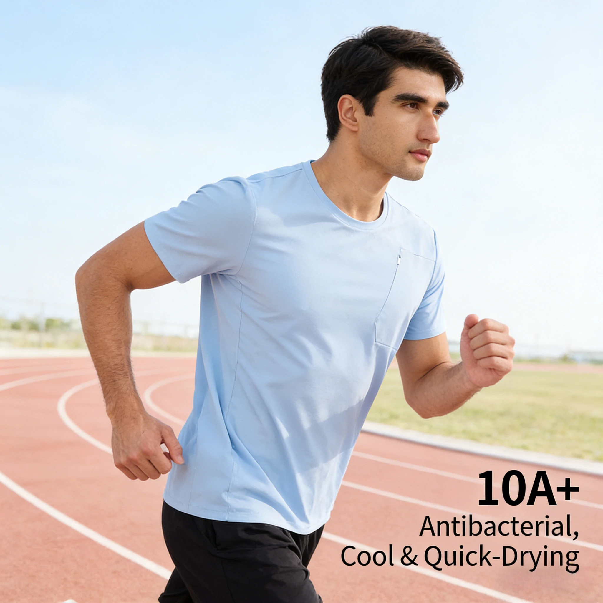 

Мужская спортивная футболка для весны и лета: антибактериальная, охлаждающая, быстросохнущая, дышащая, свободного кроя, для фитнеса, бега и активного отдыха