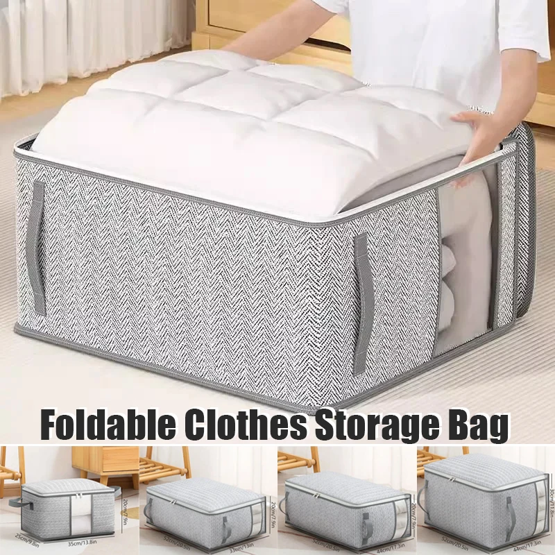 

Storage Bag Luggage Sorting Clothes Organizer Quilts Packing Bags Large Capacity Moisture-proof Waterproof Moving Comforter, 1PC