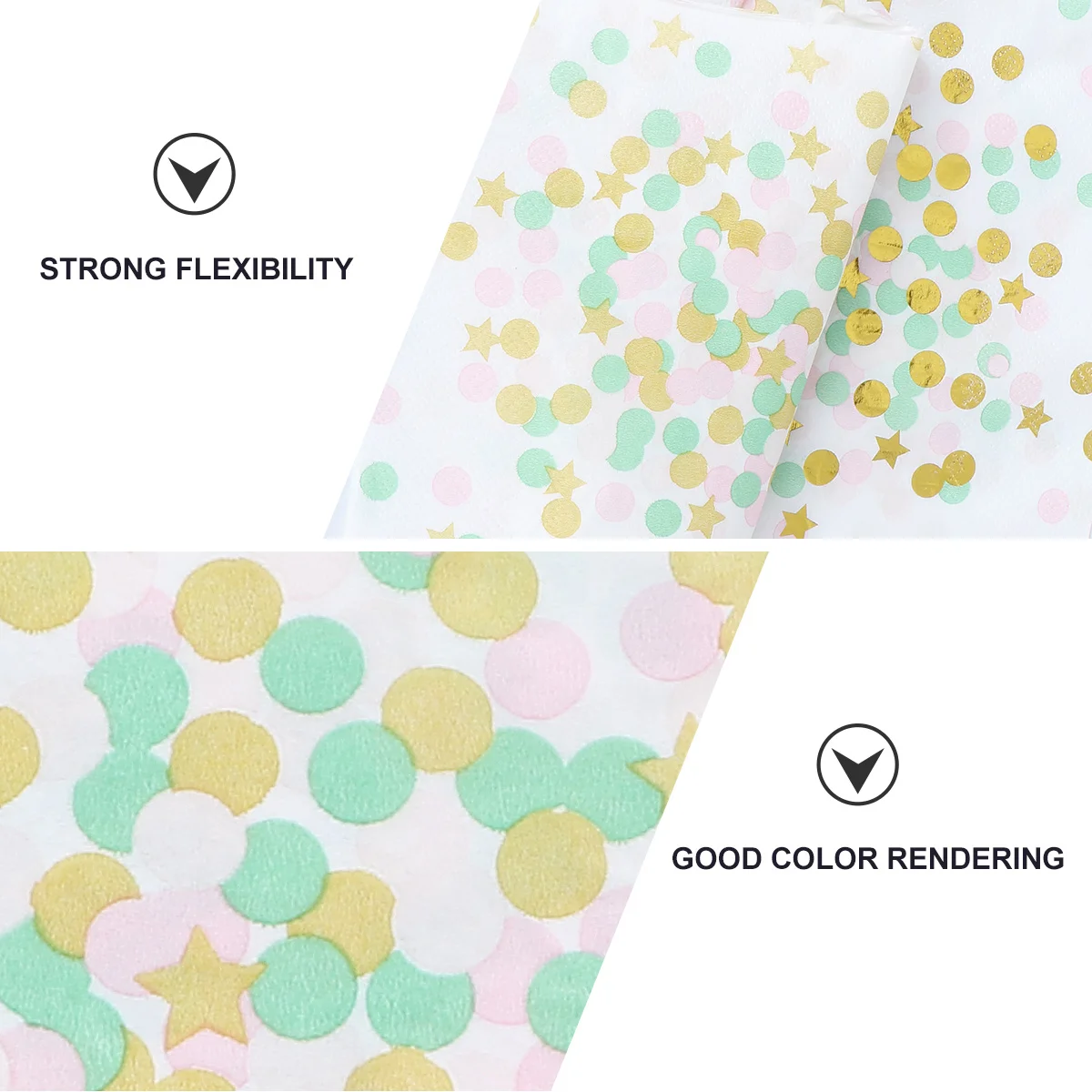 20 قطعة من المناديل المعدنية بأنماط ملونة مناديل ناعمة ممتازة للحفلات والمناسبات وديكورات الاستحمام #4