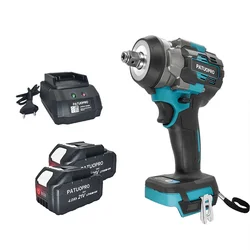 550N.m Draadloze Borstelloze Elektrische Slagmoersleutel 1/2 Inch Oplaadbare Sleutel Portable Home Power Tools Fit Makita 18V Batterij