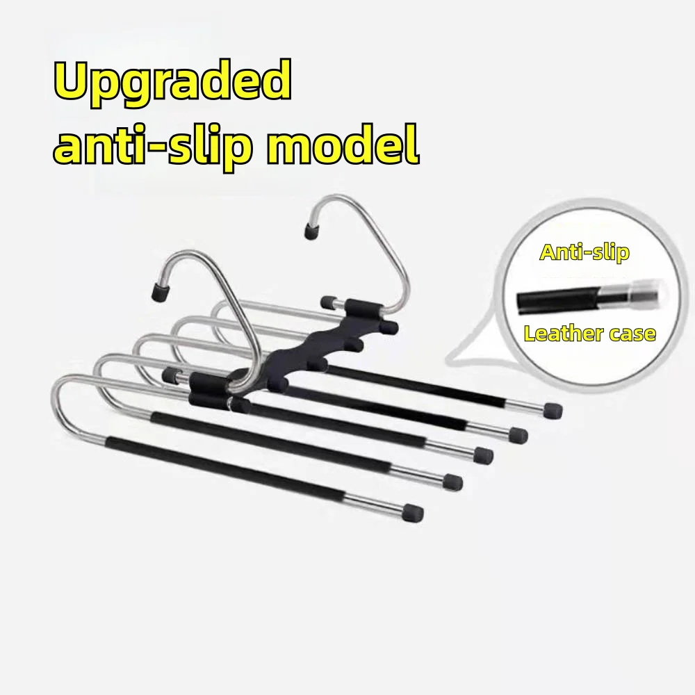 

Magic Pants Hangers Space Saving -for Closet Multiple Layers Multifunctional Uses Rack Organizer for Trousers Scarves Slack