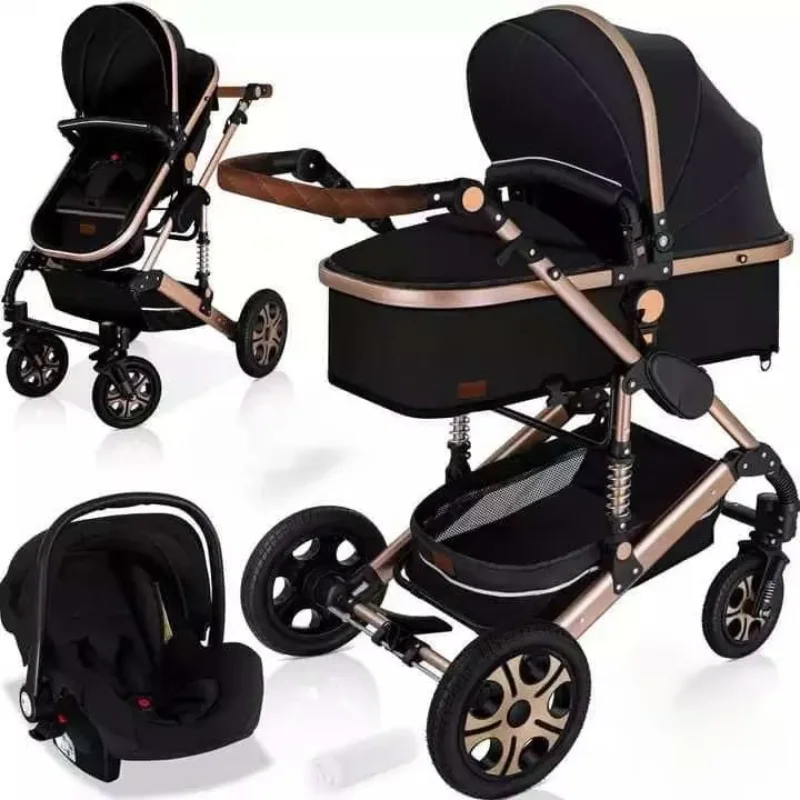 

AGAPE Wholesale Rotate 360 Degrees 3 in 1 Baby Stroller Folding Luxury Baby Pram Strollers Set Combo For Travel System