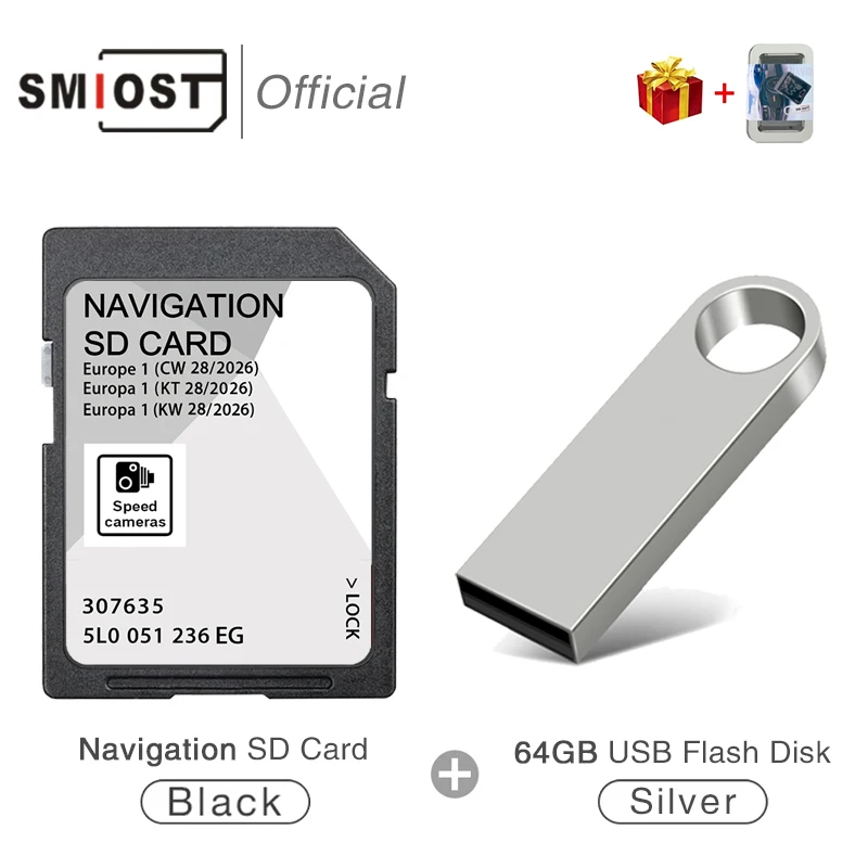 

32GB Europe UK Map GPS Discover Media MIB2 Navigation Memory Card for Skoda Octavia Superb Fabia Rapid Vehicle