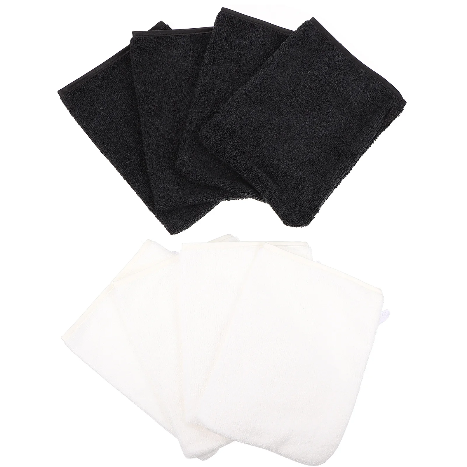 

8Pcs Facial Cleansing Gloves Makeup Remover Soft Microfiber Exfoliating Shower Bath Face Washing Mitts Beauty Cleaning Gloves