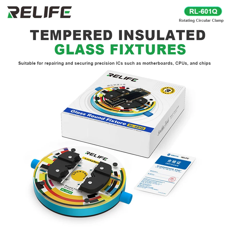 

RELIFE RL-601Q Tempered Insulated Glass Fixtures Bidirectional Movement, Compatible with Chipsets and Motherboard Repair Tools