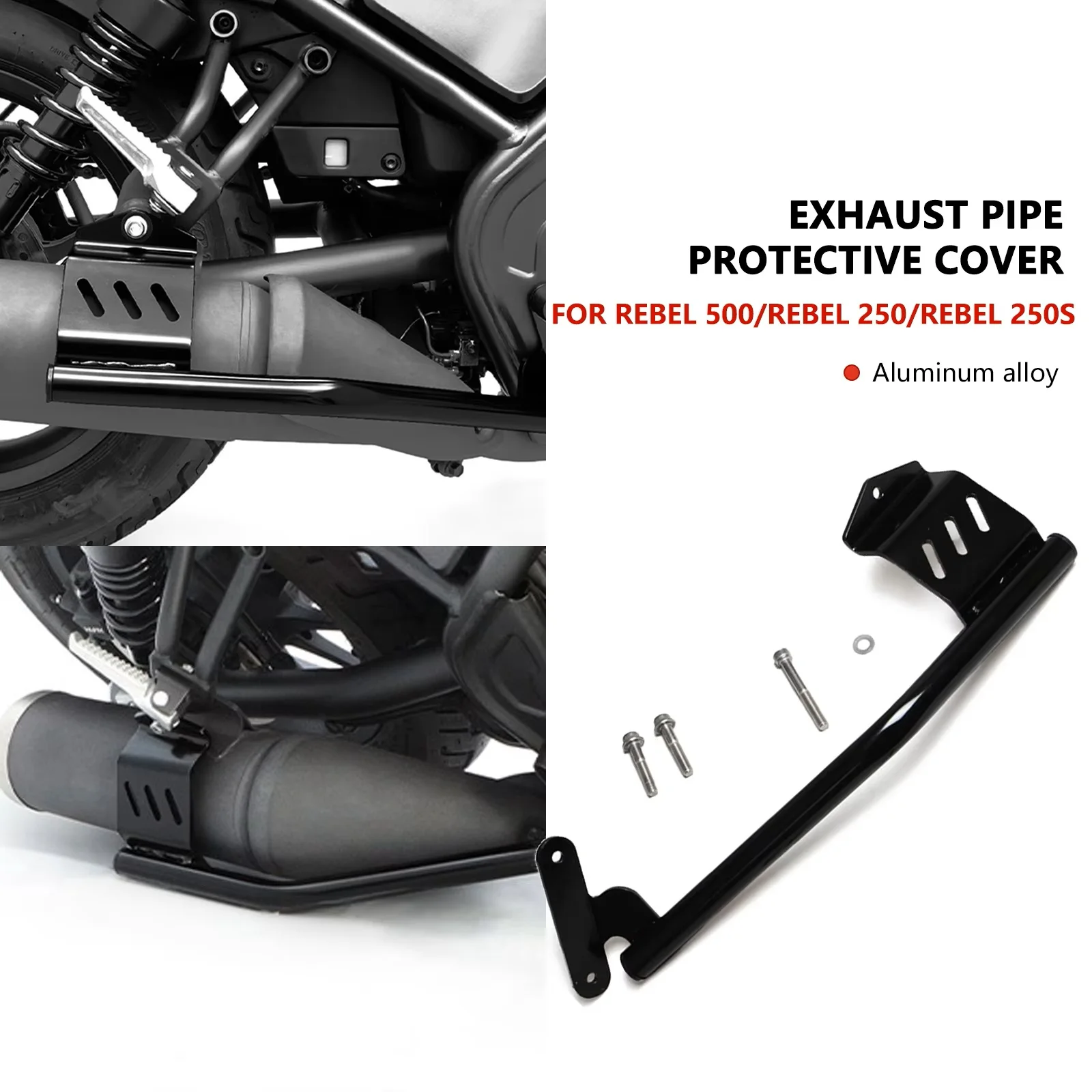 

For Rebel 500 Rebel 250 S 2017-2025 Motorcycle Exhaust Pipe Guard Crash Barrier Bar Bumper Muffler Protector Falling Protection