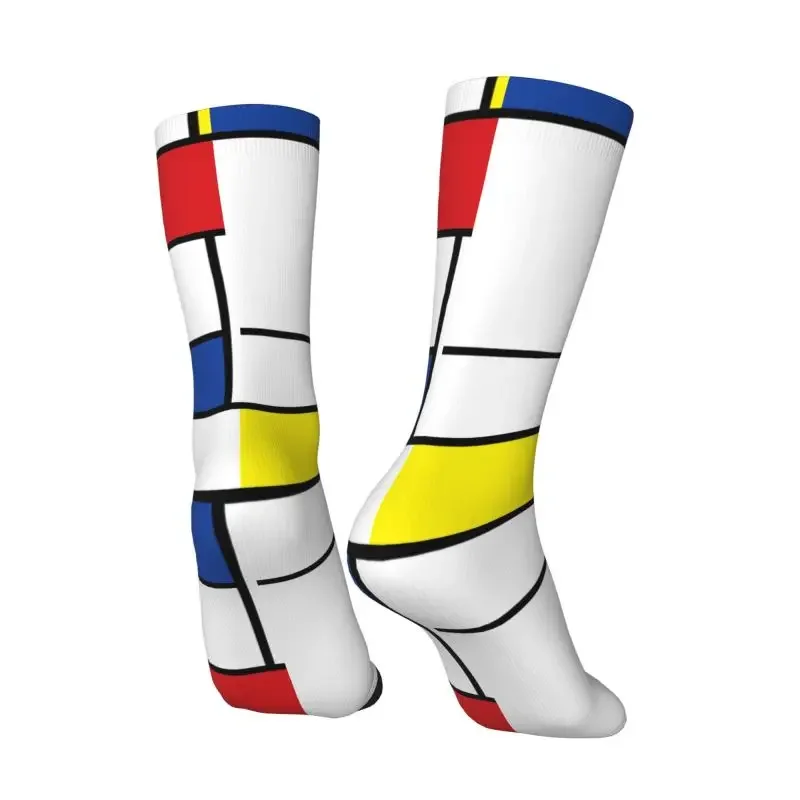 Piet Mondrian De Arte Abstracto-Calcetines para hombre, calcetín Unisex minimalista De Stijl, con patrón geométrico, para primavera, verano y otoño