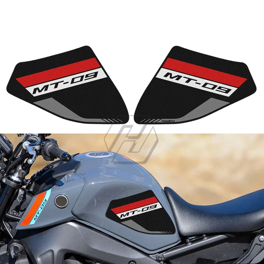 

Motorcycle Tank Grip Traction Pad Side Gas Knee Protection Anti-slip Sticker for Yamaha MT-09 2021-2022