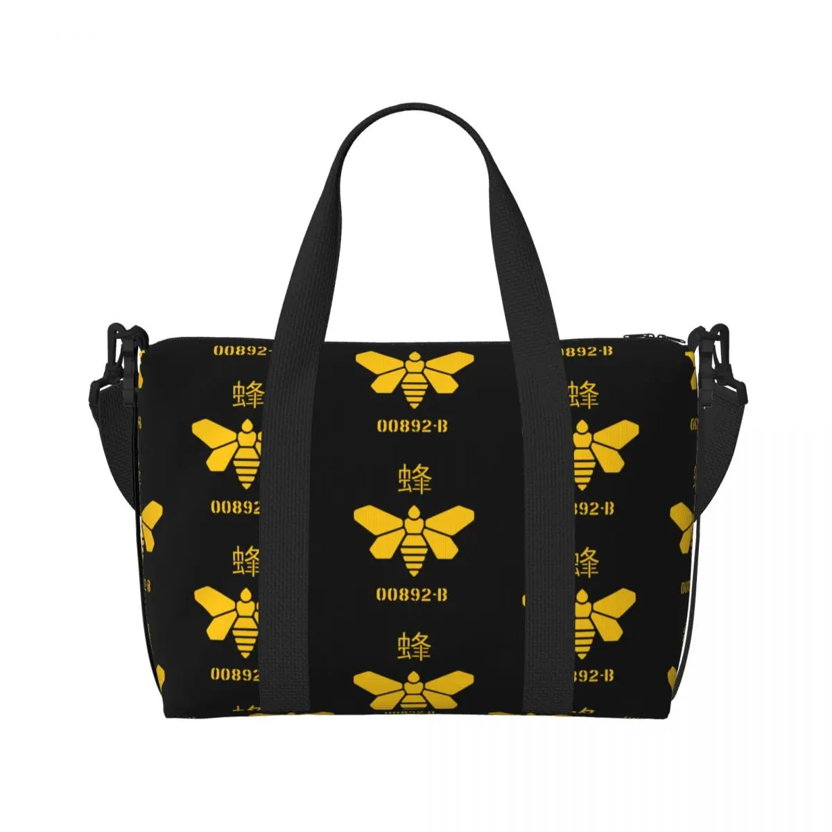 Custom Large Breaking Bad Golden Moth Chemical 00892-B Tote Bag Women Heisenberg Bee Shopping Shoulder Gym Beach Travel Bag