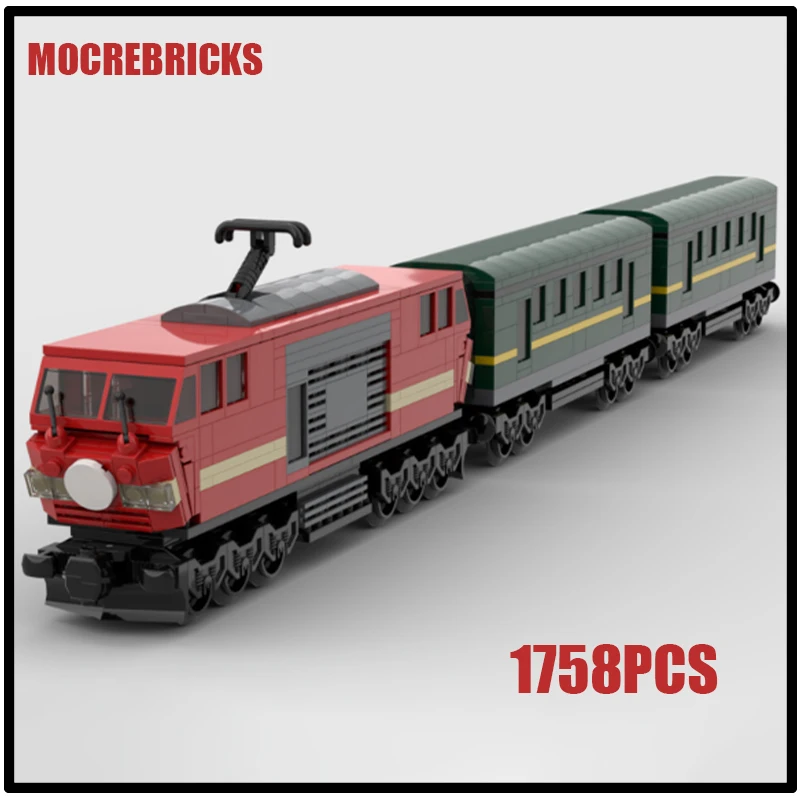 MOC-174425 Railway Coach-haul Style Express Train Technology Model Building Blocks Expert Education Children DIY Toys Bricks Set