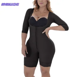 Body shaping and abdominal compression short sleeved body jumpsuit fajas tummy control hip lifting shapwear for women