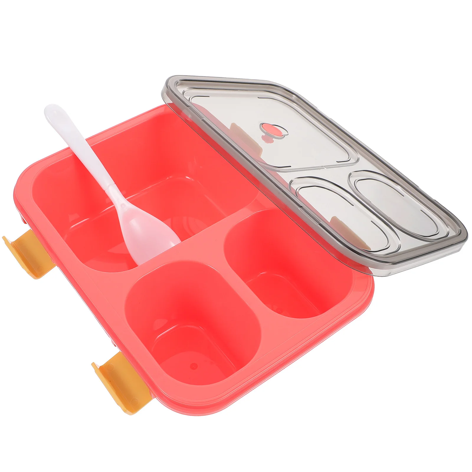 

Microwavable Bento Lunch Box PP Material Airtight Lid Leakproof Portable Food Container with 3 Compartments for Meal