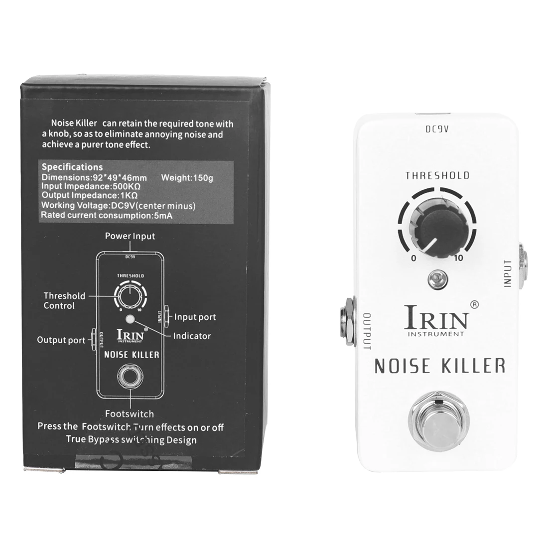 IRIN RS-15 Noise Killer Guitar Effect Pedal Eliminate Noise Retain The Required Tone True Bypass Pedals  Guitar Accessories