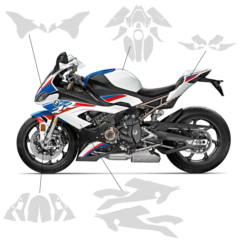 

Для BMW S1000RR S1000 RR S1000 RR 2021-2024 защитная пленка для краски из ТПУ, обтекатель, защитная защита от царапин, защита от краски бака