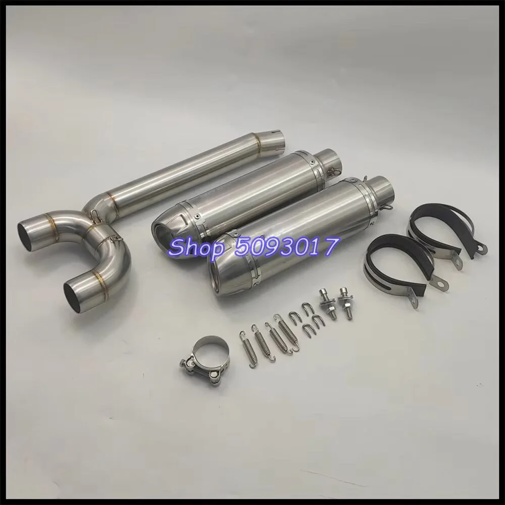FZ6 FZ6N FZ6S FZ6 S2 FAZER Motorcycle Exhaust System with Muffler Middle Link Pipe Escape Moto for Yamaha FZ-6N FZ-6S FZ-6 04-10