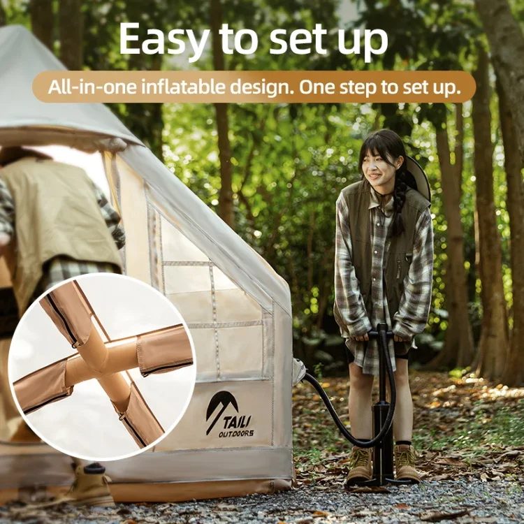 

Hot Sale Outdoor Family Camping Air Tent Big Waterproof Inflatable House For Families For Outdoor Adventures