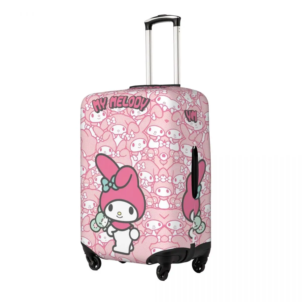 Pink Cute My Melody Sanrio Travel Luggage Cover Suitcase Protector Fits 18-32 Inch Luggage