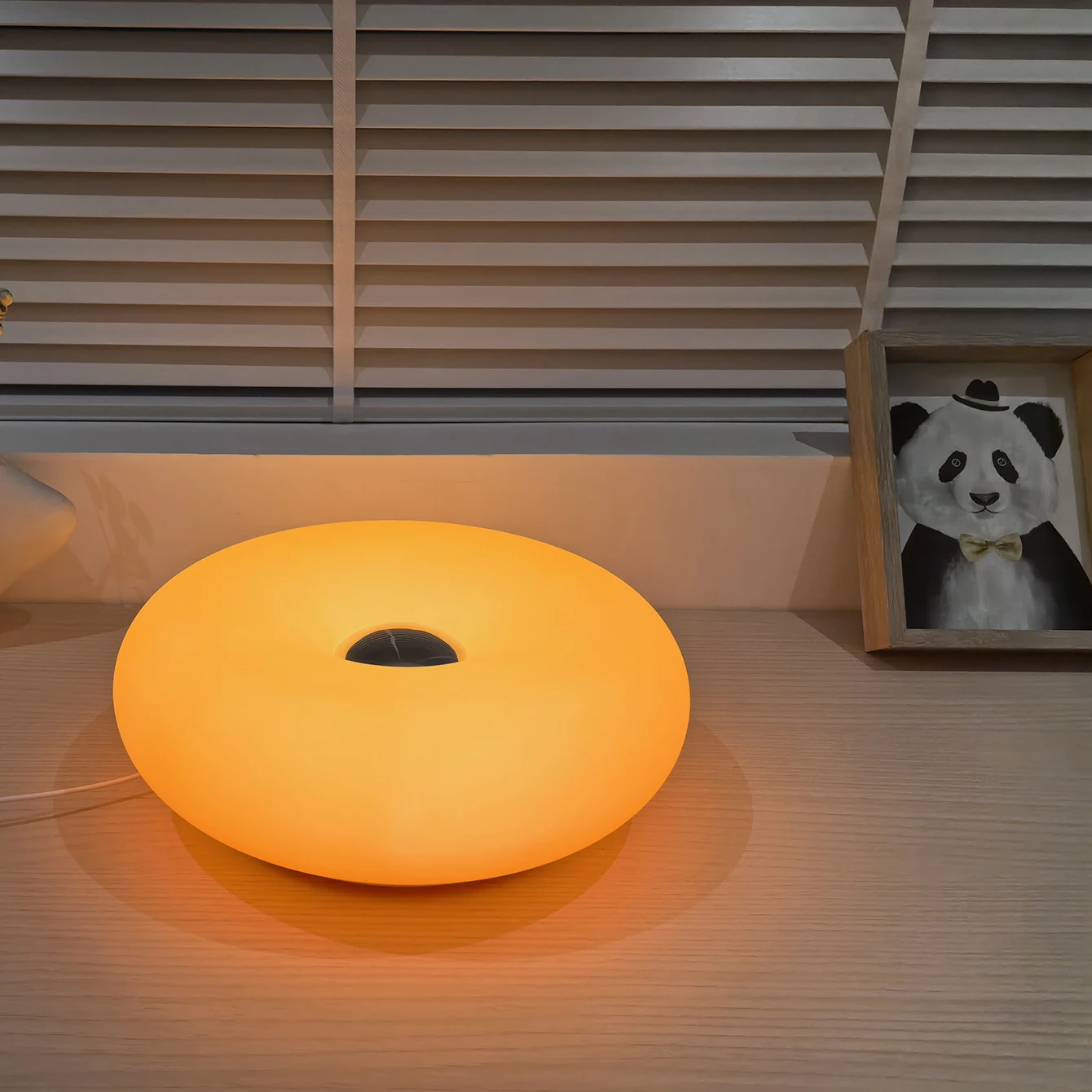 USB plug Bauhaus table lamp bedroom bedside donut decorative light living room dining room ambient light