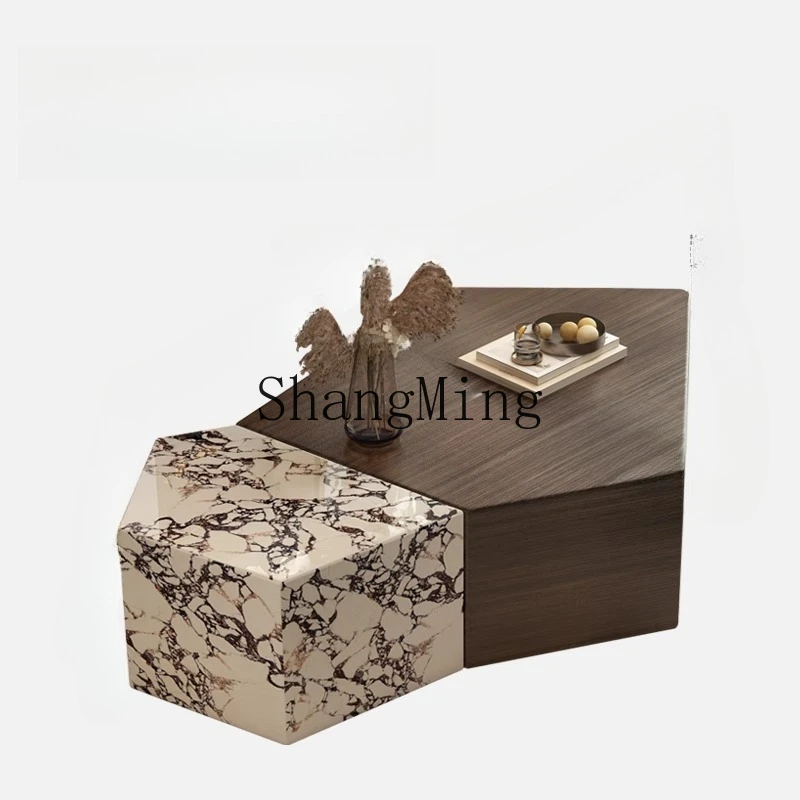 

FG geometric coffee table living room home office stainless steel special-shaped new medium and ancient style size combination