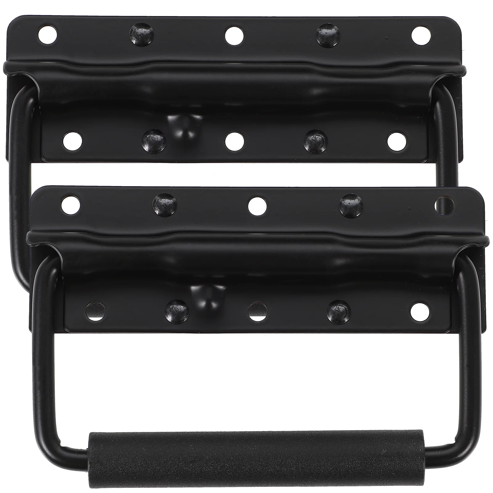 2pcs Tool Box Handle Spring Loaded Surface Mount Handles Spring Folding Loaded Drop Heavy Duty Cupboard Pull Case Carry Handles