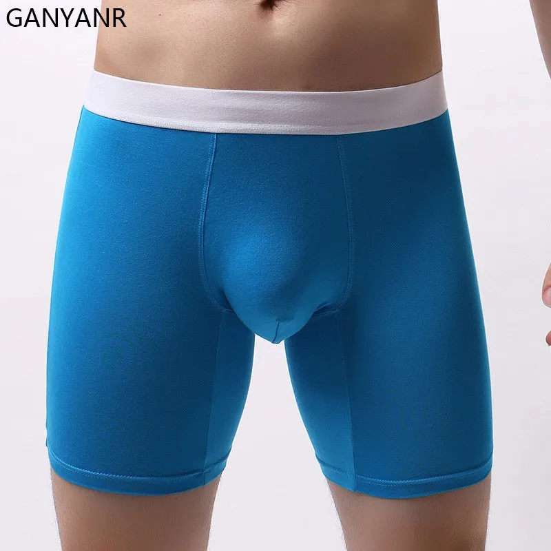 GANYANR Sportswear Gym Men Running Tights Compression Shorts Leggings Fitness Sport Basketball Sexy Yoga Workout Training Soccer