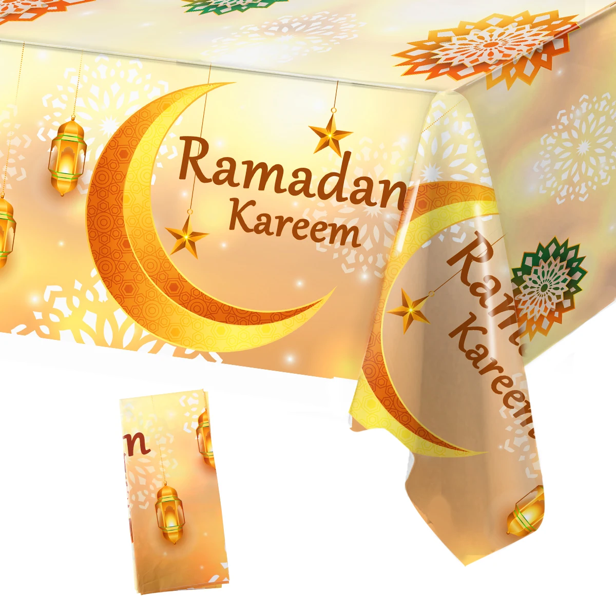 

Ramadan Kareem Tablecloth EID Mubarak Decor 2025 For Home Disposable Table Cloth Ramadan Kareem Islamic Muslim Party Decor