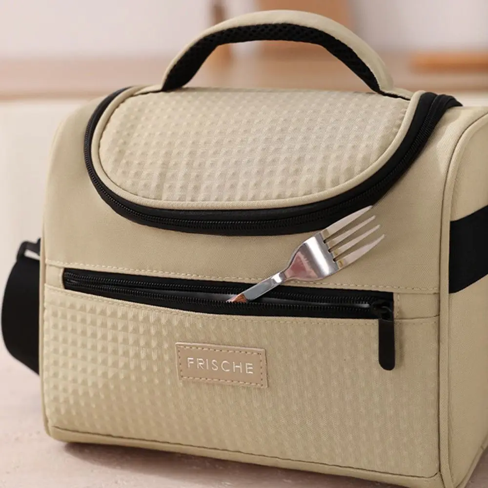 Multifunctional Zipper Handle Lunch Box Large Capacity Durable Insulated Lunch Bag Hand-held Sturdy Lunch Tote Bag Travel