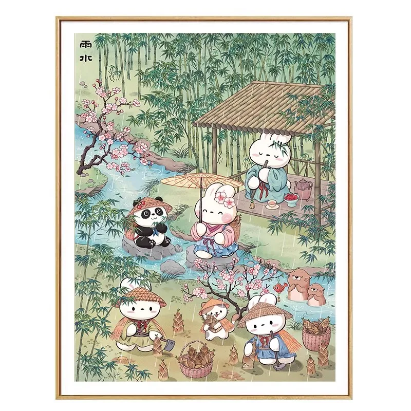 

Дождевые кролики с принтом на холсте 9CT 11CT китайские наборы для вышивки крестом «сделай сам» для набора для вышивания рукоделие домашний декор 43 цвета