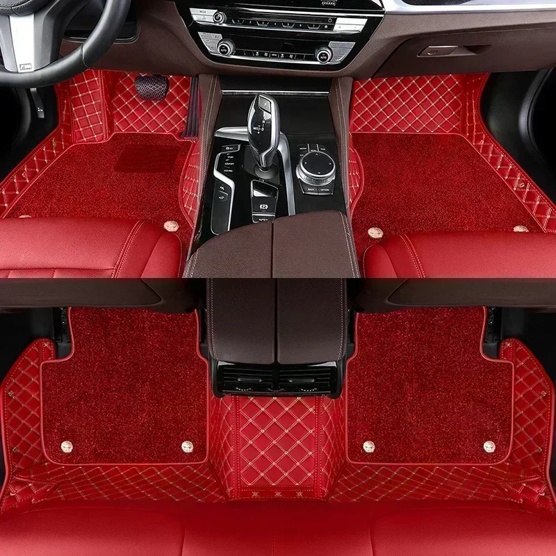 Alfombrillas de coche de doble capa 5D personalizadas para AIWAYS U5 2019-2023 GAC Aion Y 2022 2023 Polestar 2 accesorios interiores alfombras