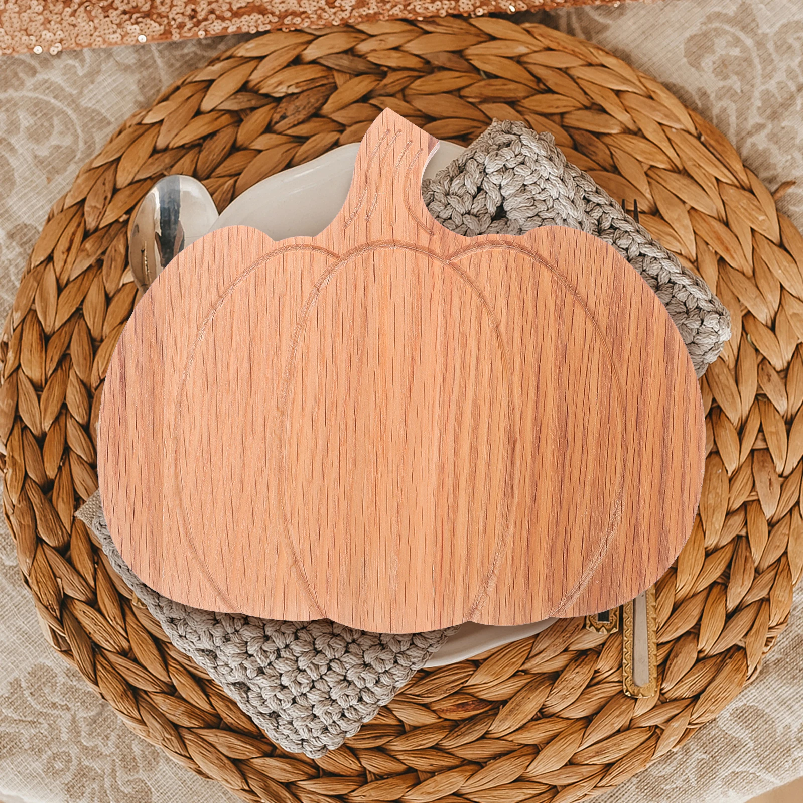 

Pumpkin Shaped Cutting Board Small Oak Wood Halloween Cheese Serving Tray For Meat Vegetables Snacks Compact Kitchen Countertop