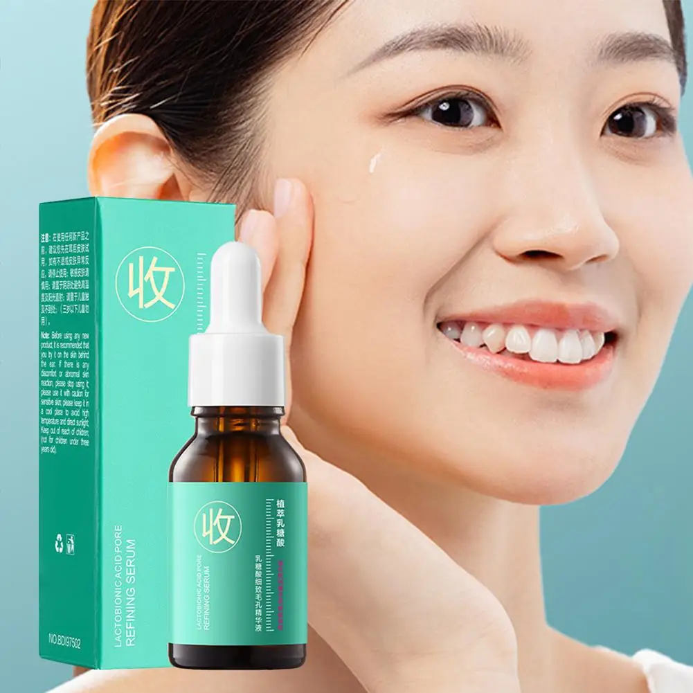 Lactic Acid Pore Shrink Face Serum Remove Blackheads Firming Care Beauty Repair Pores Nourish Oil Acne Gel Control Moisturi A1F3