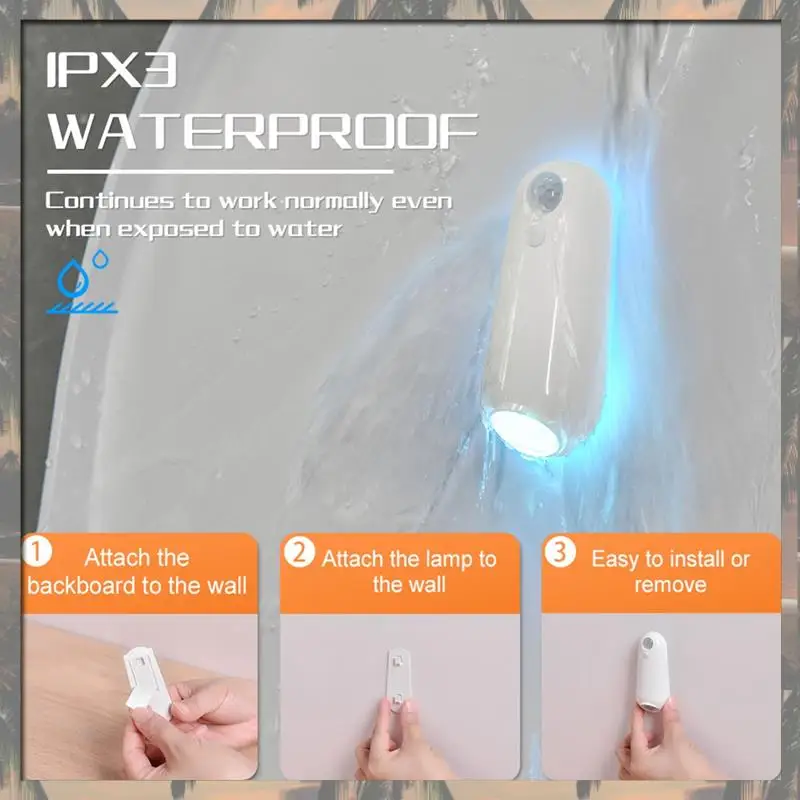 A70U Neue Motion Sensor LED Nachtlicht Projektor Für Badezimmer Korridor, Bunte Wiederaufladbare Toilette Wand Lampe