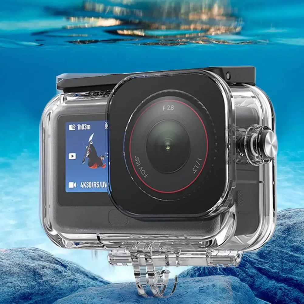 DJI 오즈모 액션 6용 방수 케이스, 수중 60M/45M 다이빙 하우징 커버 (다이브 필터 포함)