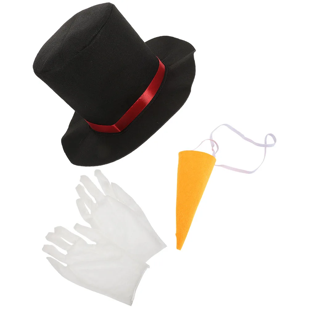 

1Set Snowman Dressing Prop Set Holiday DIY Ornaments for Christmas Decoration Craft Festive Winter Activity Snowman Decor