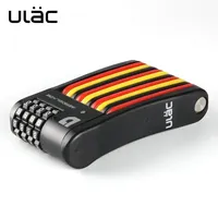 ULAC 4 Digit Combination Password Bicycle Lock Folding Bike Steel Safety Tools for Bikes Anti-theft Security Mini Accesoires