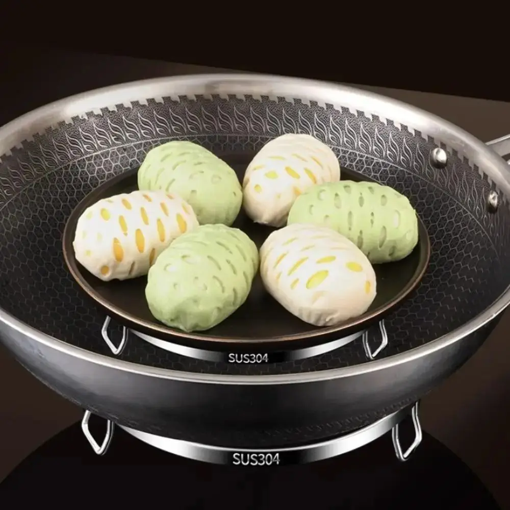 رف تبخير من الفولاذ المقاوم للصدأ قابل للتكديس، صينية تبخير البيض المستديرة السميكة، حامل باخرة المطبخ المقاوم للحرارة #5
