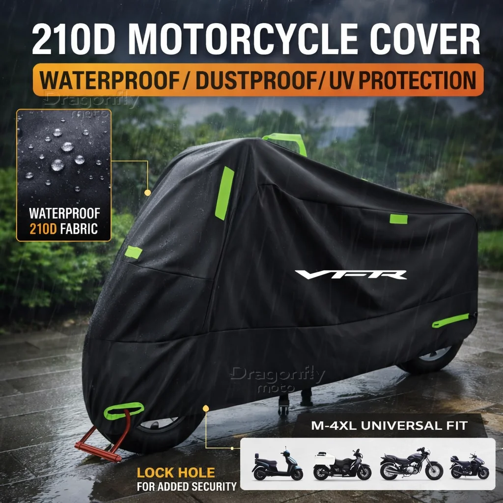 

Чехол для мотоцикла HONDA VFR 800 1200x VFR750 VFR800X VFR800F VFR1200x, водонепроницаемый, для улицы, защита от УФ-излучения, дождевик для скутера