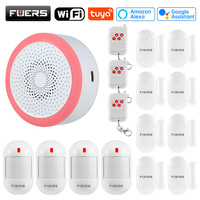 Tuya Wifi Smart Home Alarm System 433mhz Burglar Security Alarm Siren Smart Life App Control Wireless Home Alarm Kits