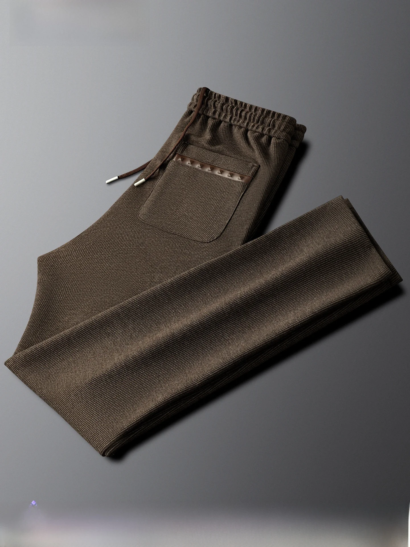 

Cafe Brown Elastic Waist Sports Casual Pants Men's Slim Straight Leg Elastic Waist Long Sweatpants Autumn New Style Jack Charles