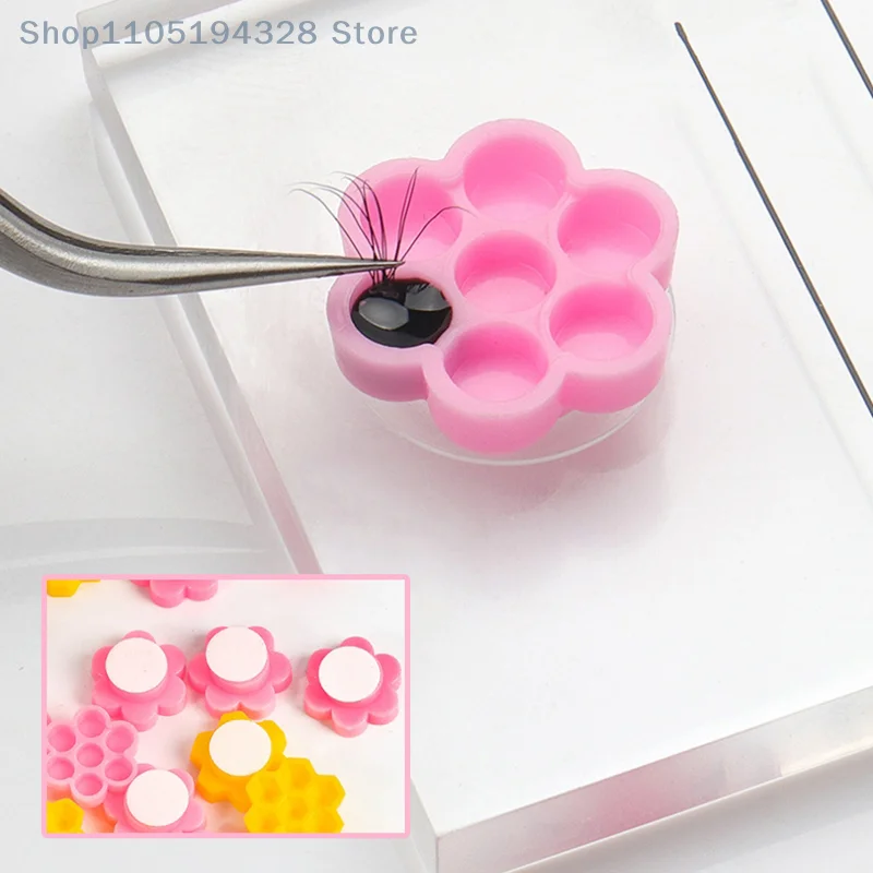 [MP] 120 unidades/caixa copos de cola autoadesivos para extensão de cílios copo de atraso enxertia ferramenta de maquiagem de cílios tatuagem copos de pigmento adesivo