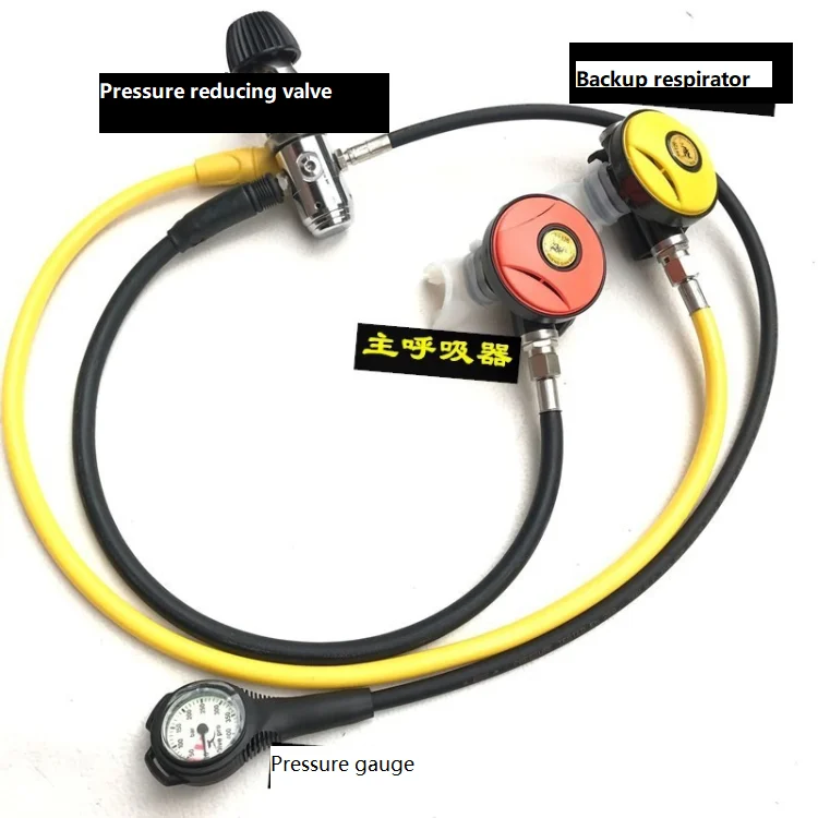 Diving Decompression Valve Breathing Apparatus Set, Diving First-stage Mask, Second-stage Breathing Regulator