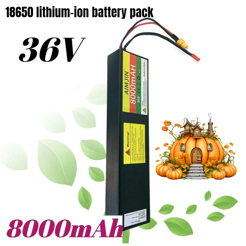

18650 10S3P 36V 8000mAh Li-ion Rechargeable Battery Pack XT60+JST Plug Whit 42V 2A Charger Suitable for Electric Scooter Battery