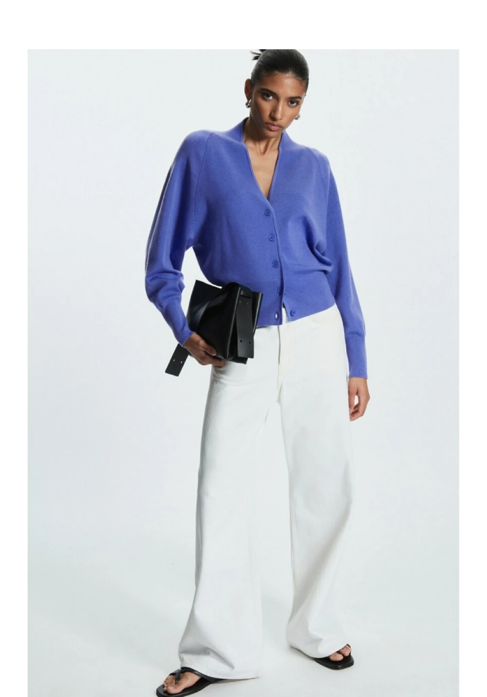 Ethereal MD 2025 cos ربيع جديد نمط السيدات المألوف وغير رسمي القياسية الخامس الرقبة الصوف مزيج سترة محبوكة