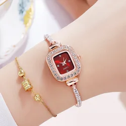 Ladies Light Luxury Style Quartz Wristwatches Square Small Dial Ladies Bracelet Watch Fine Belt Temperament Women's Watch