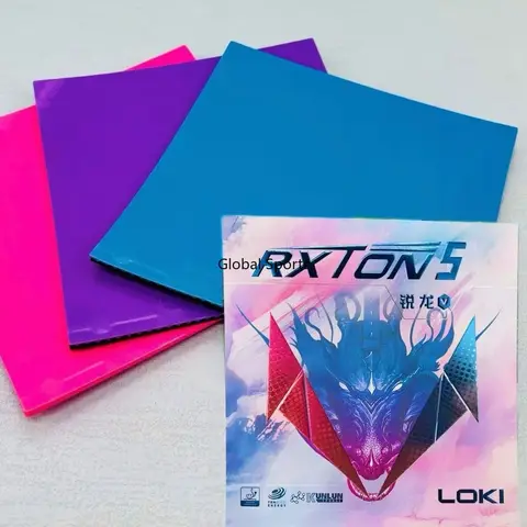 LOKI RXTON 5 Color Series Table Tennis Rubber for Racket Sticky Pimples-in ITTF Approved Pink/Blue/Purple Ping Pong Rubber