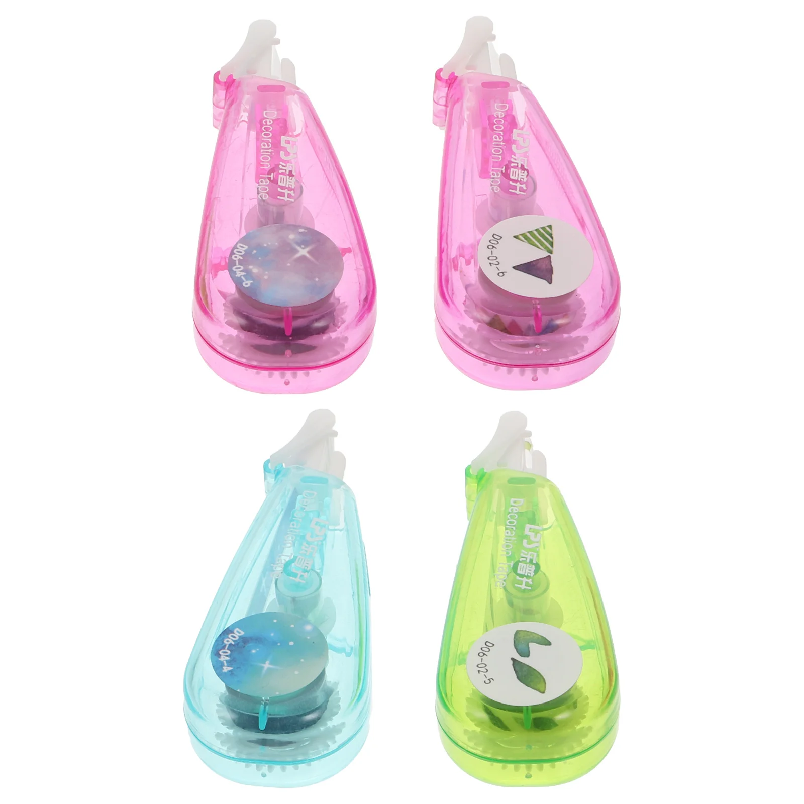 

4 Pcs Printed Correction Tape Wide Pattern Adhesive Stationery Supplies R om Color Design Smooth Application Students